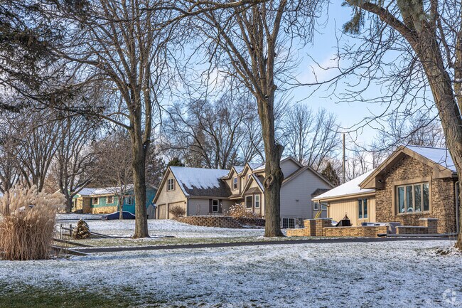 A lovely row of homes in the Village of Hales Corners.