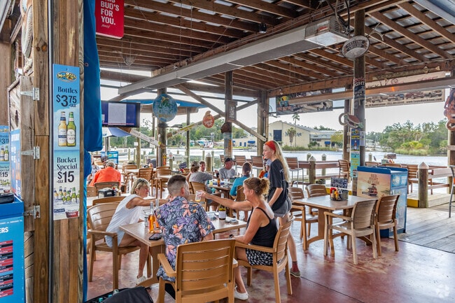 The shed at McRae's has cold beer and great food with a sunset view by Homosassa Springs.