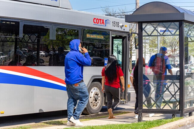 Parts of Eastmoor are somewhat walkable and COTA offers bus service through Eastmoor.