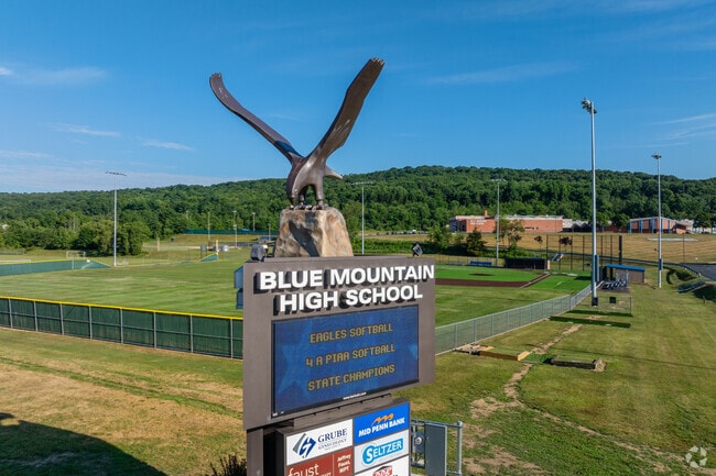 Blue Mountain High School serves grades 9-12 with a solid B rating on Niche.com.