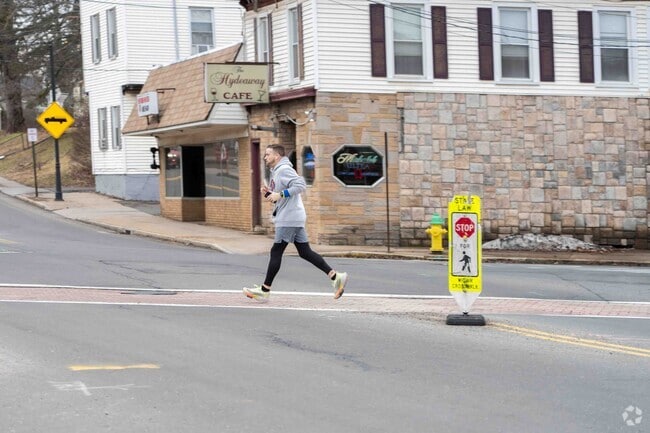 The Rails-to-Trails Conservancy trail runs through downtown Plantsville.