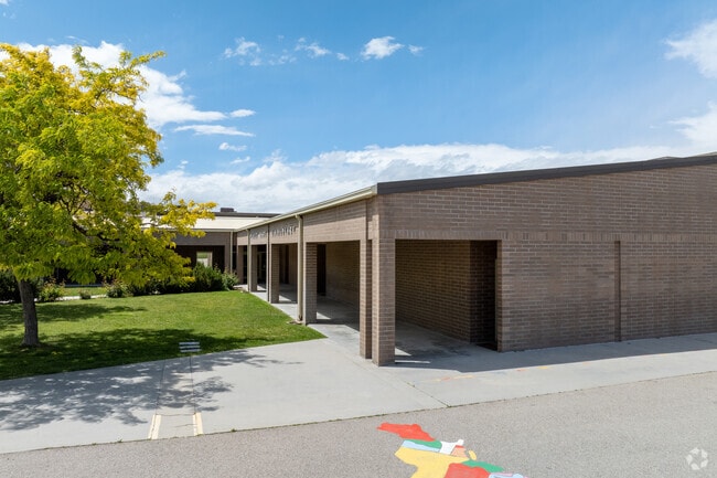 Student entrance at Silver Sage Elementary.