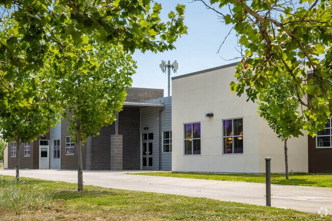 North entrance at Pathways Middle School.