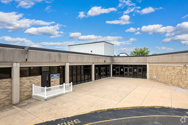 Main entrance of Valley Elementary School in Bensalem.