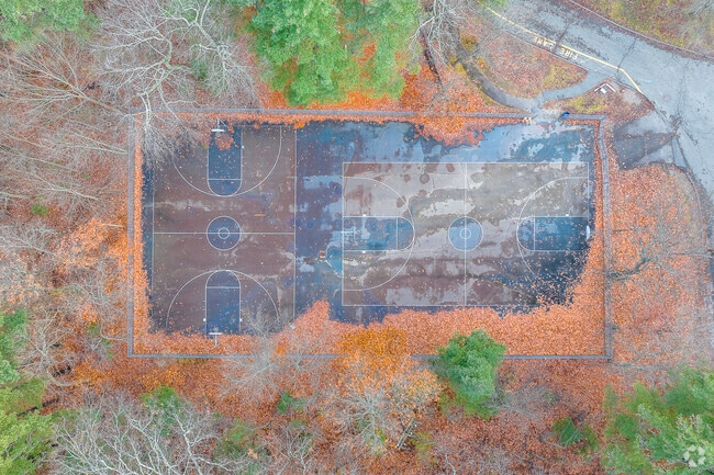 The basketball courts at William H. Galvin Middle School in Canton, MA.