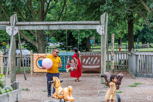 Brecknock Park has a great old-school wooden playground.