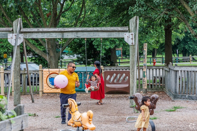Brecknock Park has a great old-school wooden playground.