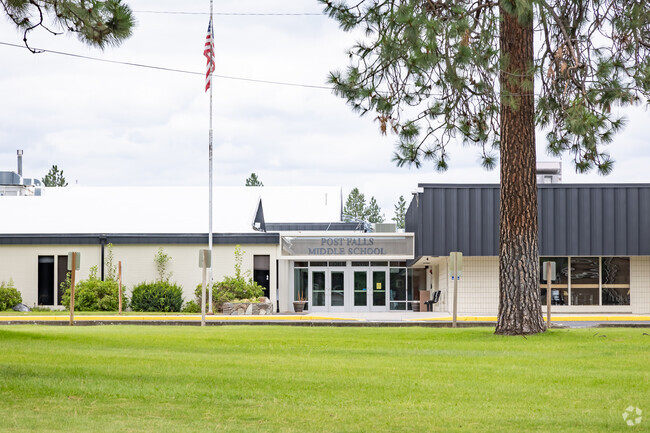 South entrance at Post Falls Middle School.