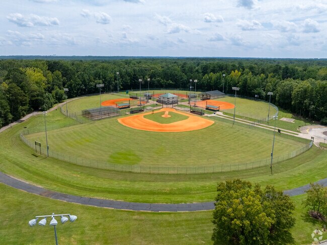 Baseball fields at Bogart Sports Complex span part of its 33 acres.