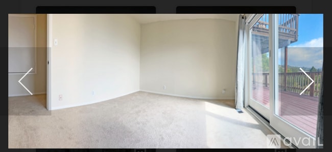 Master bedroom with a sliding door