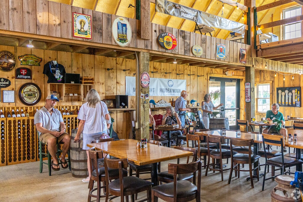 Residents in Pittsfield can visit the local Over The Moon Farmstead Restaurant & Taproom.