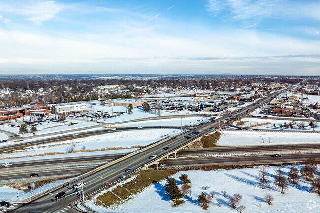 Missouri Highway 58 forms the center of Raymore's shopping and dining district.