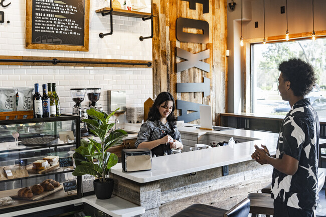 In Tomoka Oaks you can start & end your day with a fresh coffee or pastry from Foxtail Coffee.