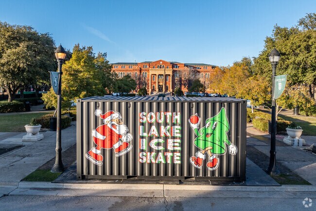Kids love to skate around the ice rink at Christmas in Southlake Town Center.