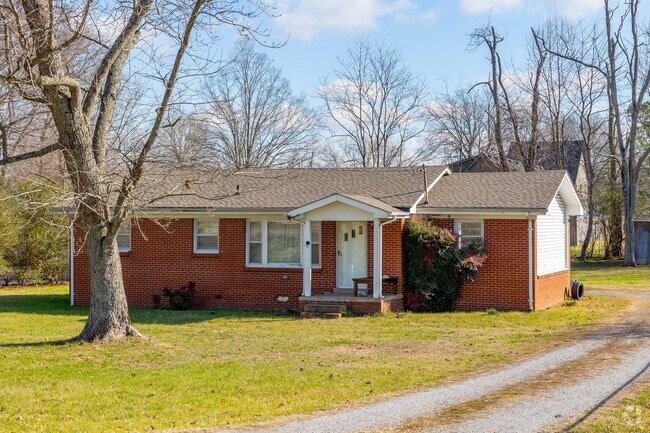 Red brick homes line Main St. on half acre lots in Eagleville.