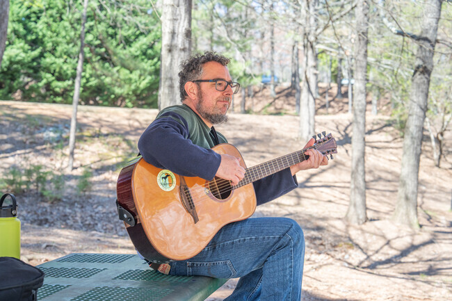 Residents find green spaces throughout Newtown to relax and enjoy their hobbies.