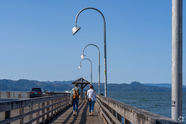 Locals enjoy daily walks up and down the Columbia River.
