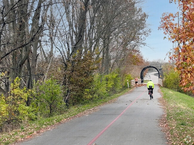 The Monon Trail runs through the Avondale Meadows neighborhood and is a hub of activity.