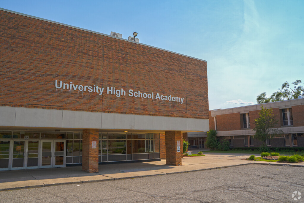 University High School Academy building in Southfield.