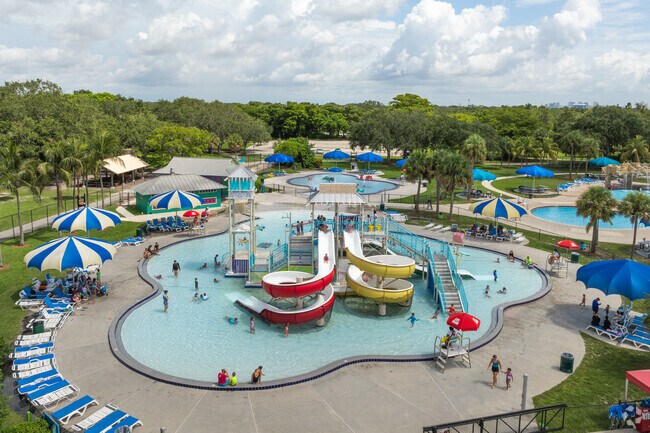 Splash into fun at Emerald Hills' Topeekeegee Yugnee Water Park featuring top water slides!