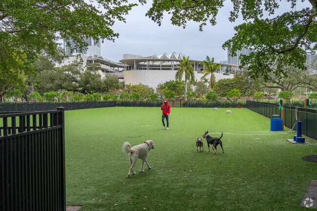 Park West has a dog park for all kinds of dogs big or small.
