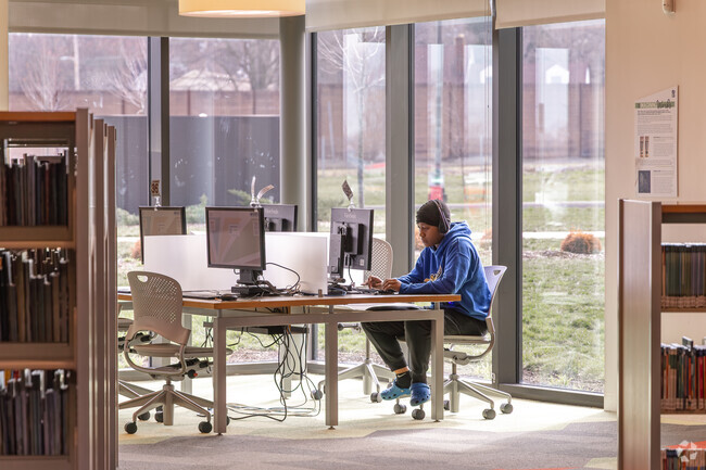 Wesleyan Hill residents can take advange of the computers offered at the local library.