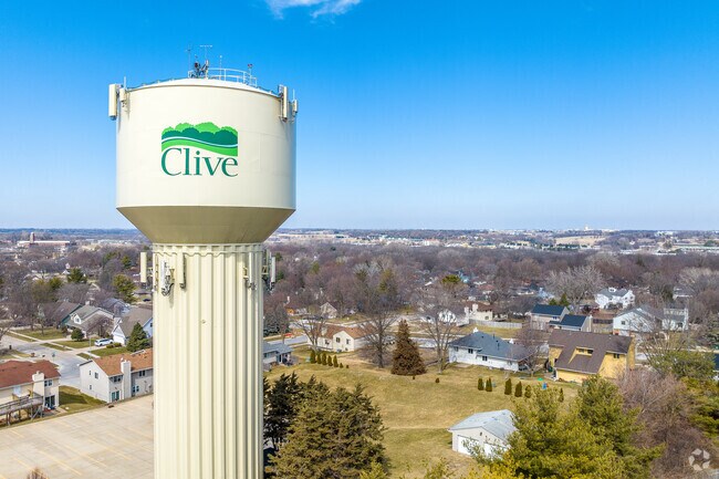 Clive water tower. A great place to call home.