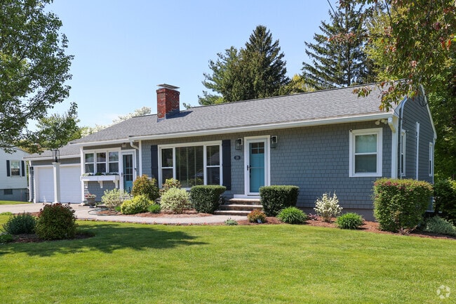 Ranch style homes are common along the side streets in North Andover.