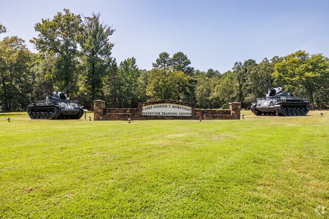 Camp Robinson is an active Army and National Guard base adjacent to Oak Grove.