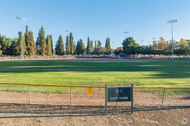 Downtown Pittsburg's City Park features multiple sporting fields.