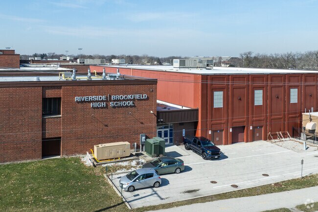 Riverside Brookfield High School has a large facility and sports fields.