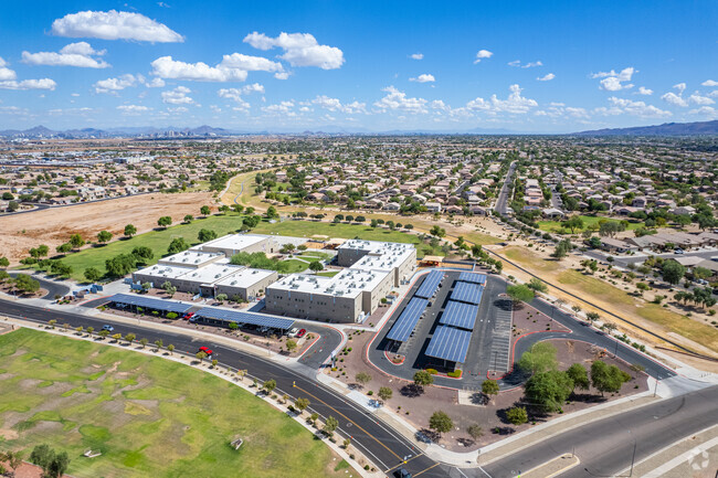 A bird's-eye view of Rogers Ranch School in Laveen.