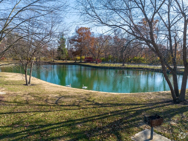 For a quiet walk in Withamsville, visit the peaceful pond at Veterans Memorial Park.