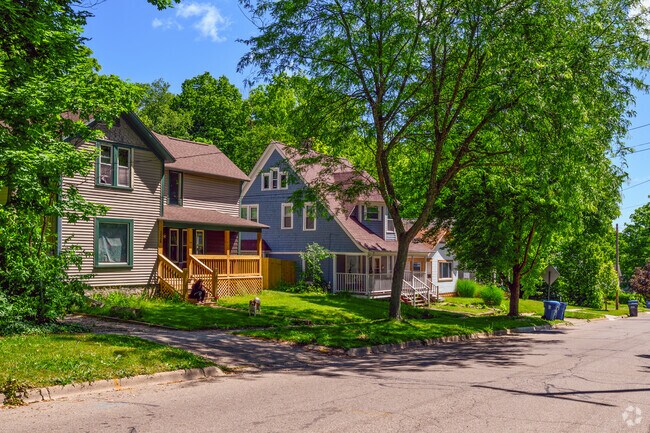 The streets of West Douglas feature mature trees and wide streets.