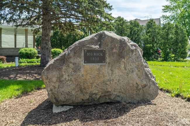 Big Rock is located approximately 50 miles west of Chicago.