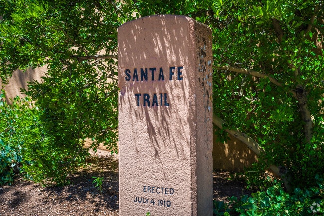 Old Santa Fe Trail used to mark the end of wagoners' journeys to Santa Fe in the 1800s.
