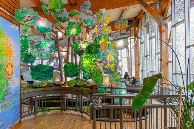 The colorful & interactive exhibits at The Robinson Nature Center makes it fun to learn.