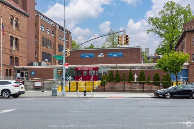 The Charter High School for Law and Social Justice serves students in University Heights.