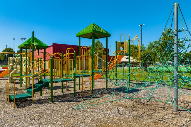 The playground at Hotchkiss Park near Highland Park is a great place to bring your kids.