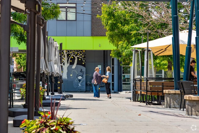 South Broadway near Jason Park is a great meet-up spot to catch up with friends.