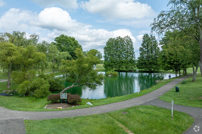 Hethwood-Prices Fork features a beautiful pond with a trail encircling it.
