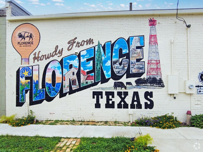 Florence, TX. was settled in the 1850's and was originally called Brooksville.
