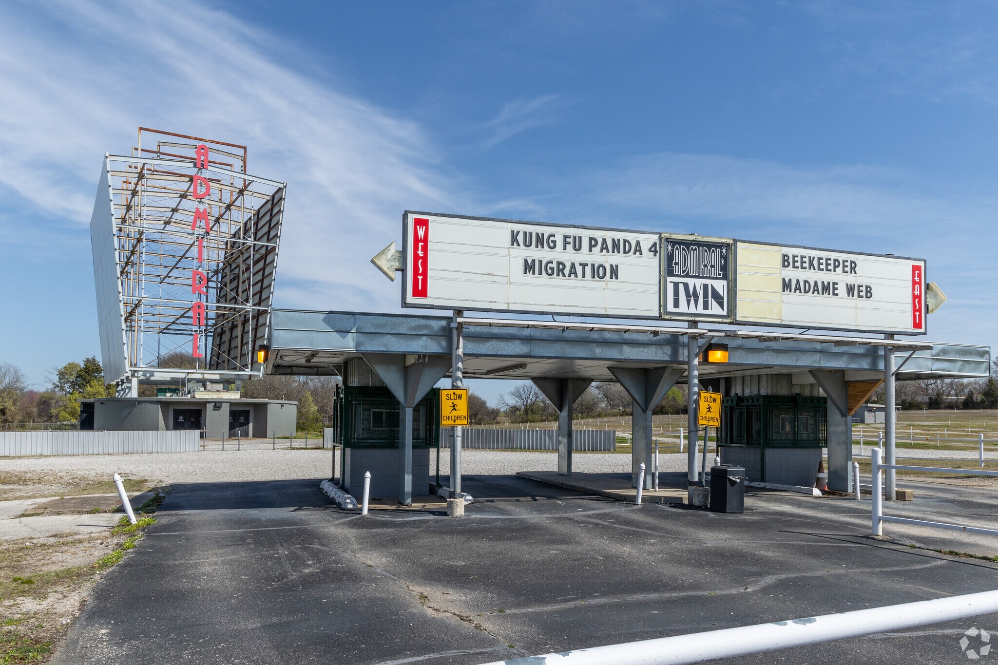 Admiral Twin shows movies on two screens in McKinley Mitchell from Spring through Fall.