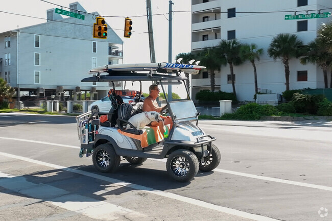 Many people in Murrells Inlet use golf carts as a popular mode of transportation.