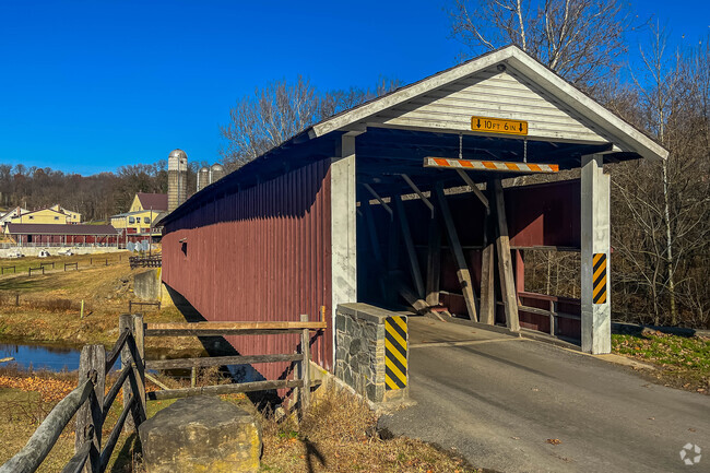 The Jackson Mill Covered Bridge is a landmark near Quarryville.