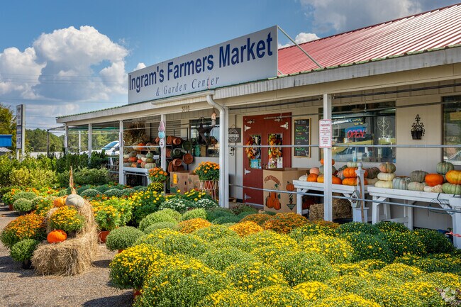 Stop by Ingram's Farmers Market for flowers and a hot meal like Mike's beef brisket.