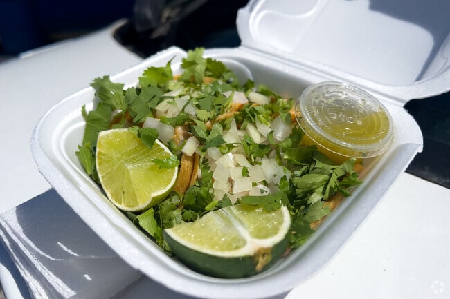 Street tacos at Taqueria La Catrina are a local favorite near Airport Hills.