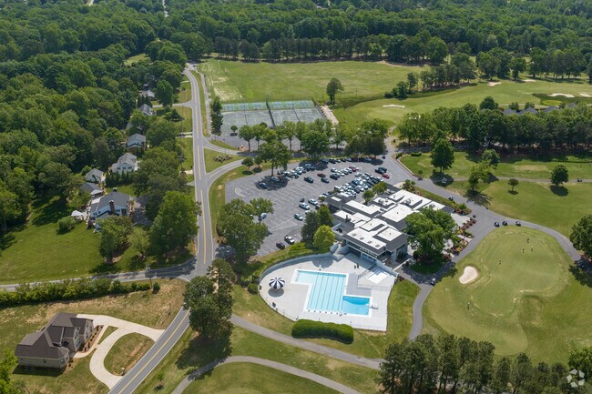 Country club aerial view in Forest Oaks