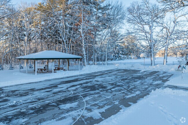 Students can enjoy the basketball court at Eagleville Charter School.