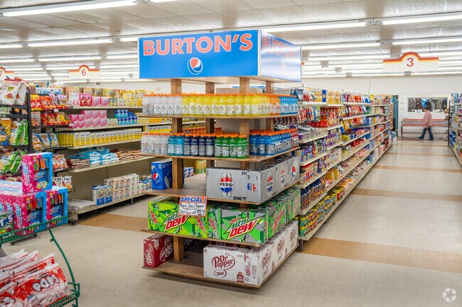 Buy your groceries locally at Burton's in Springville.